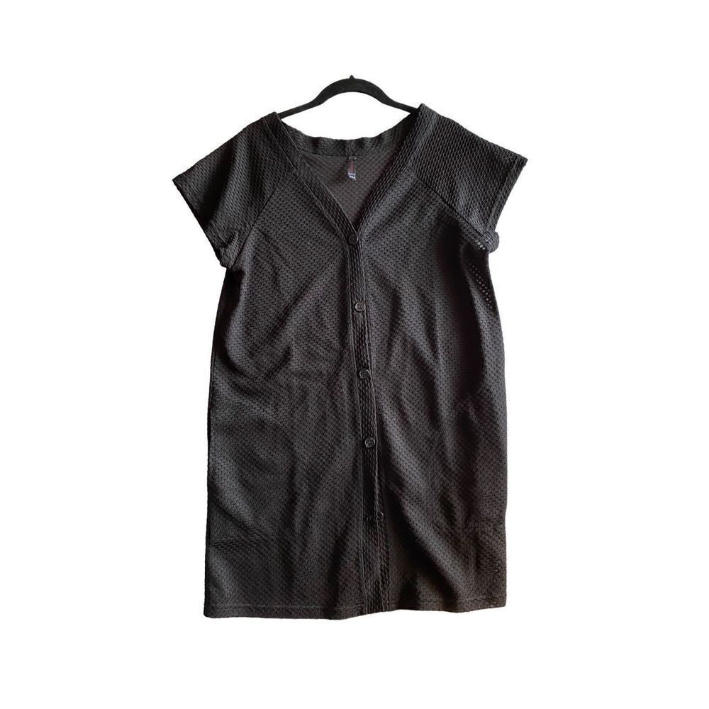 La Moda women’s black textured, dress/beach, cover-up size medium